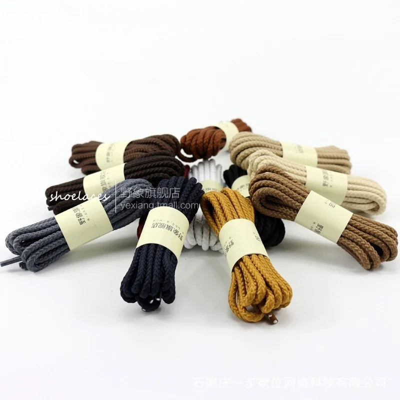 1Pair Strong Round Shoe laces Sneaker Shoelaces High Top Outdoor Walking Hiking Boot Laces Shoes Strings Quality Bold Shoelace