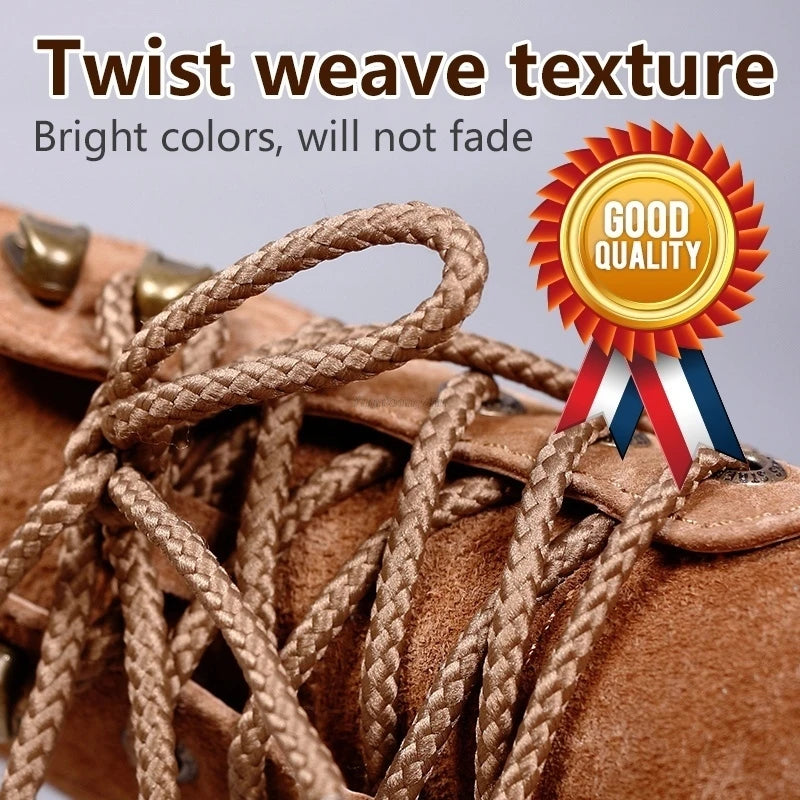 1Pair Strong Round Shoe laces Sneaker Shoelaces High Top Outdoor Walking Hiking Boot Laces Shoes Strings Quality Bold Shoelace