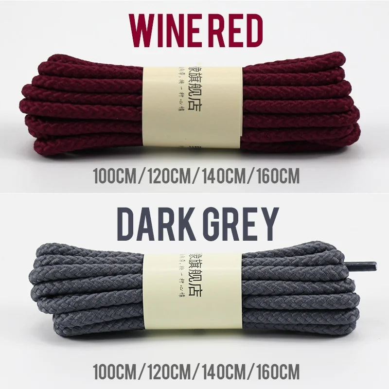 1Pair Strong Round Shoe laces Sneaker Shoelaces High Top Outdoor Walking Hiking Boot Laces Shoes Strings Quality Bold Shoelace