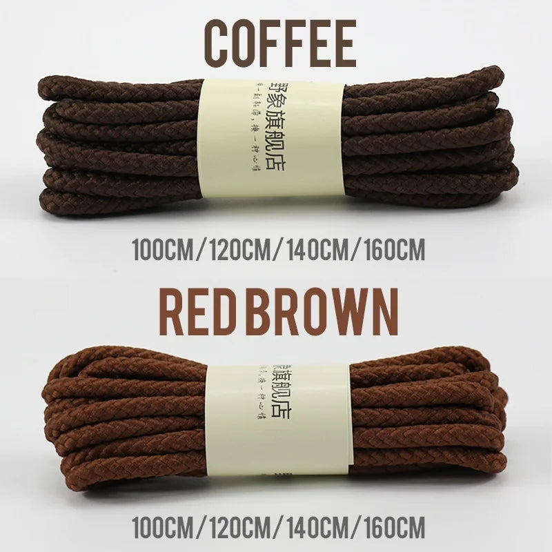 1Pair Strong Round Shoe laces Sneaker Shoelaces High Top Outdoor Walking Hiking Boot Laces Shoes Strings Quality Bold Shoelace