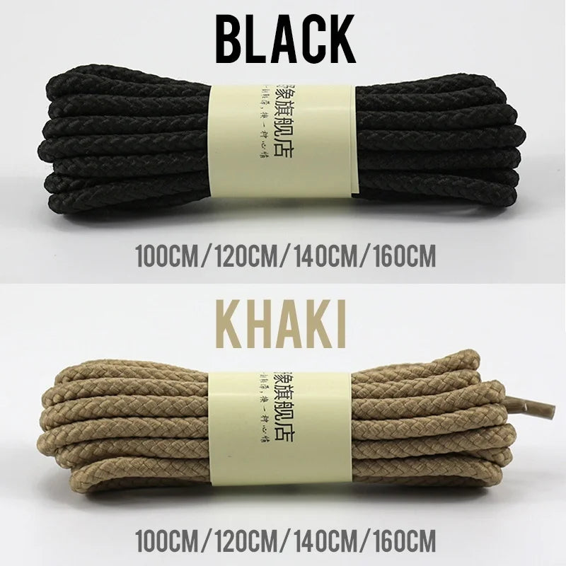 1Pair Strong Round Shoe laces Sneaker Shoelaces High Top Outdoor Walking Hiking Boot Laces Shoes Strings Quality Bold Shoelace