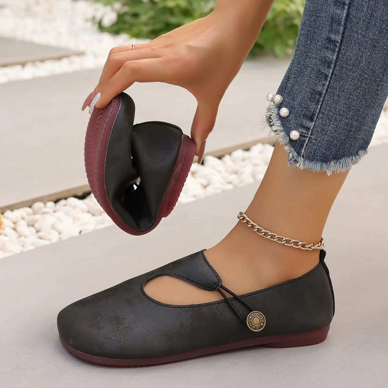 Women Sneakers 2024 New Retro Leisure Leather Shoes for Women Comfortable Slip-proof Breathable Round-headed Sneakers Women