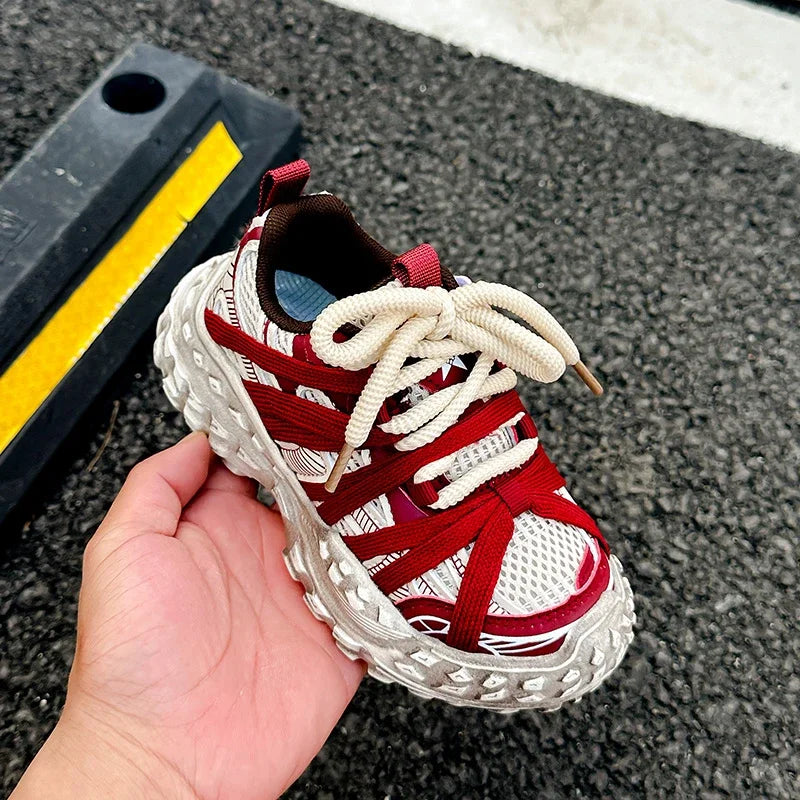 2024 Children Sneakers for Girls Autumn New Fashion Korean Style Soft Bottom Anti-slippery Versatile Chic Casual Outside Shoes