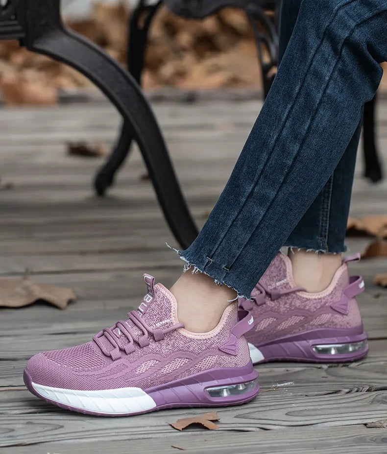 Women Safety Shoes For Work Safety Boots Breathable Steel Toe  Puncture Proof Sport Work Sneakers Construction Security Boots