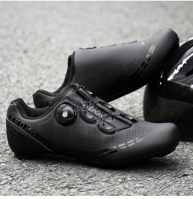 Men's Cycling Shoes Road Bike Shoes Self-locking Cleats Speed Cycling Sneakers Outdoor Racing Route Athletic Bicycle Footwear