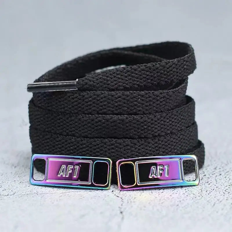4Pcs AF1 Shoelaces Black White Flat laces and Shoe Decoration Suit Sneaker Shoelace Air Force one Shoes Accessories