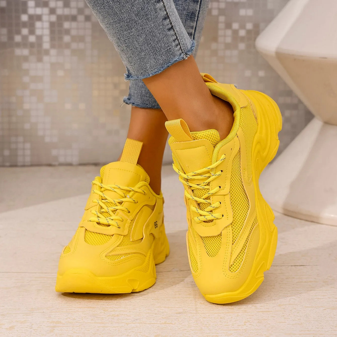 Women Sneakers 2024 New Fashion Chunky Outdoor Tennis Sneakers Women  Platform Comfortable Lightweight Designer Shoes Women