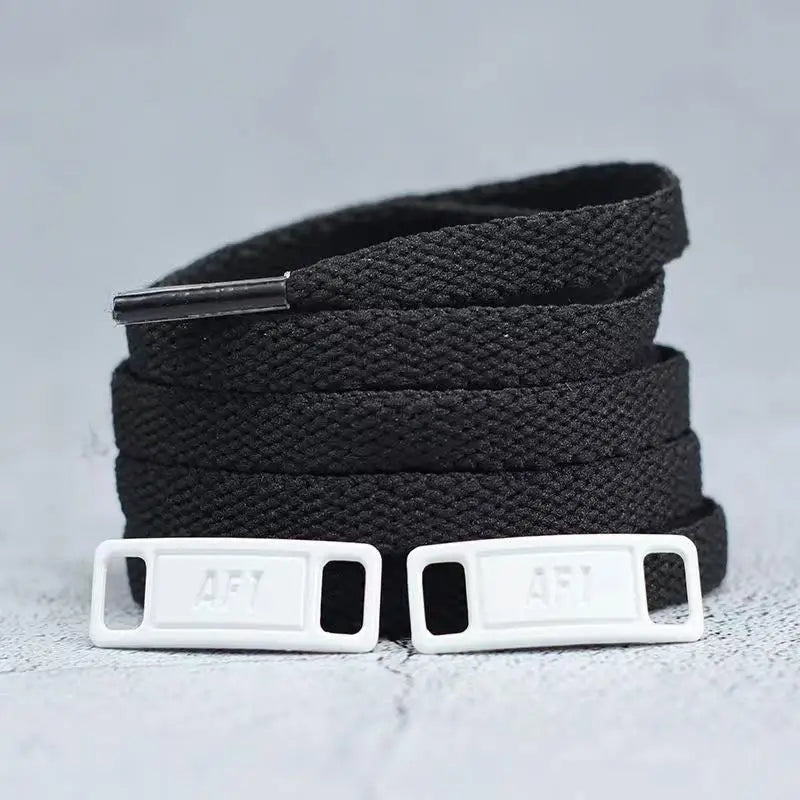 4Pcs AF1 Shoelaces Black White Flat laces and Shoe Decoration Suit Sneaker Shoelace Air Force one Shoes Accessories
