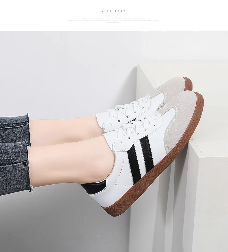 2024 Women Sneakers Fashion Shoes Spring Trend Casual Flats Female New Fashion Comfort White Vulcanized Platform Shoes for Women