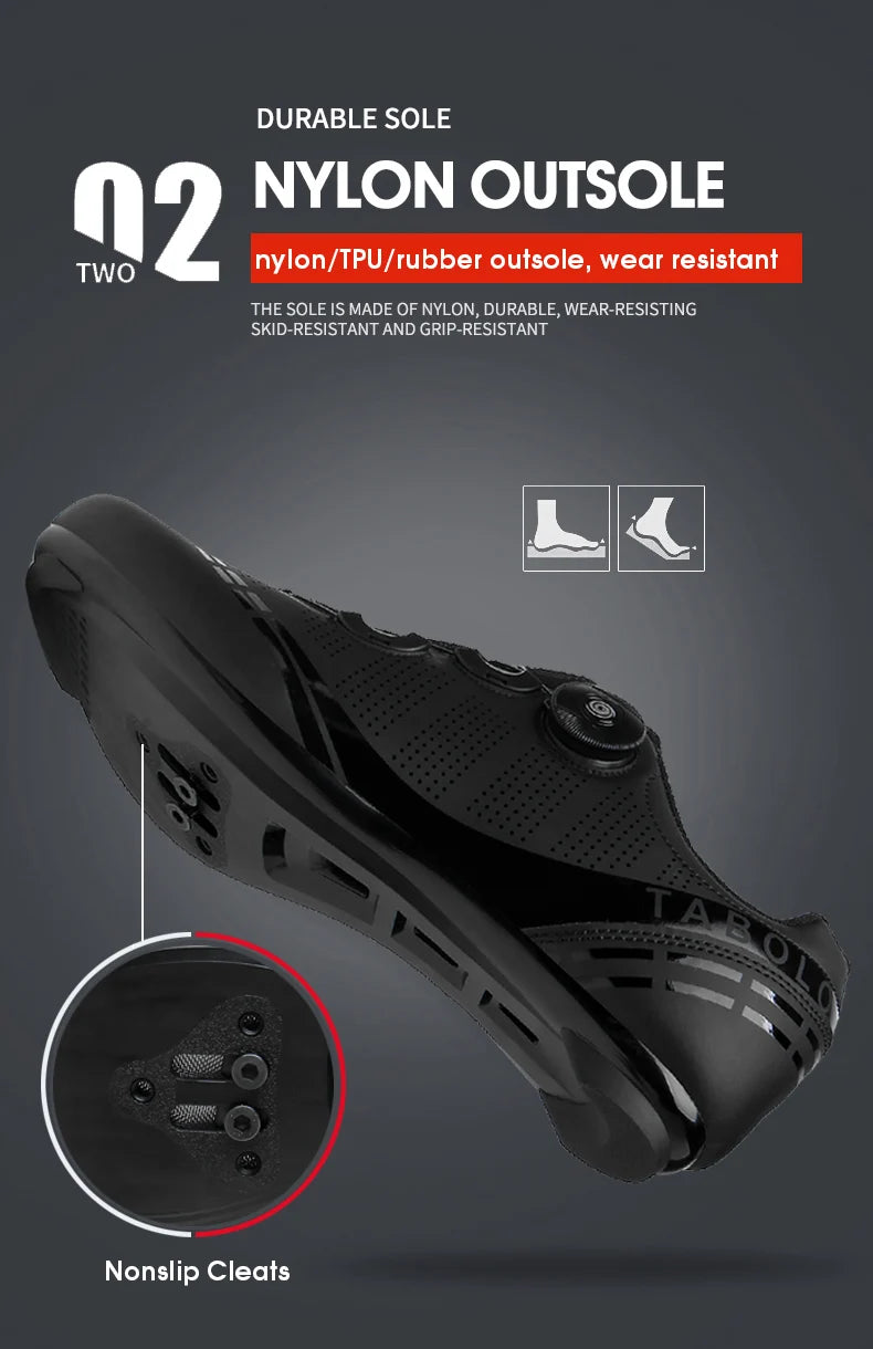 Men's Cycling Shoes Road Bike Shoes Self-locking Cleats Speed Cycling Sneakers Outdoor Racing Route Athletic Bicycle Footwear