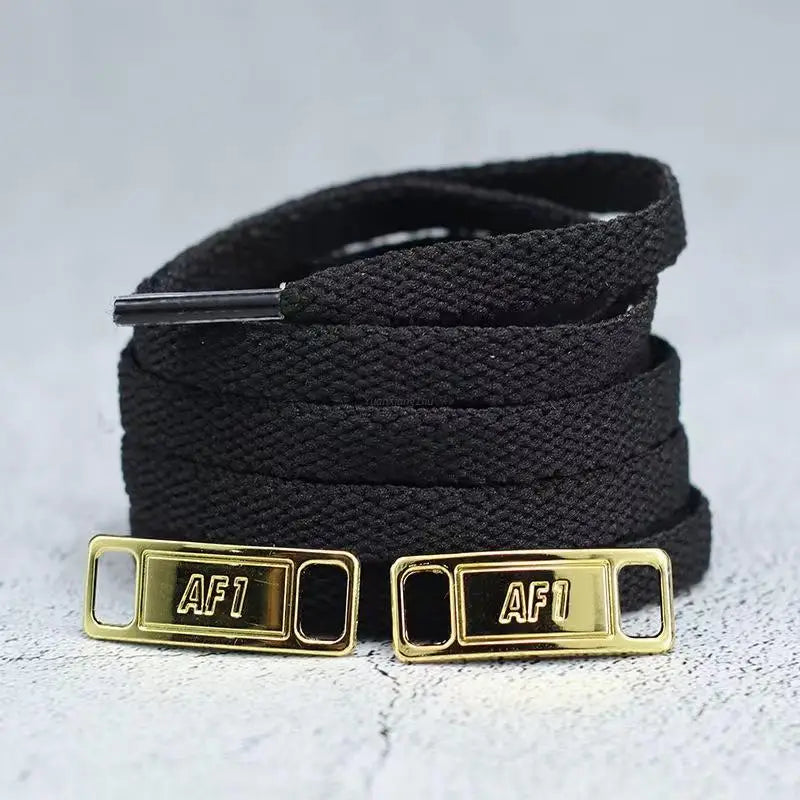 4Pcs AF1 Shoelaces Black White Flat laces and Shoe Decoration Suit Sneaker Shoelace Air Force one Shoes Accessories