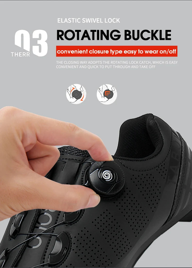Men's Cycling Shoes Road Bike Shoes Self-locking Cleats Speed Cycling Sneakers Outdoor Racing Route Athletic Bicycle Footwear