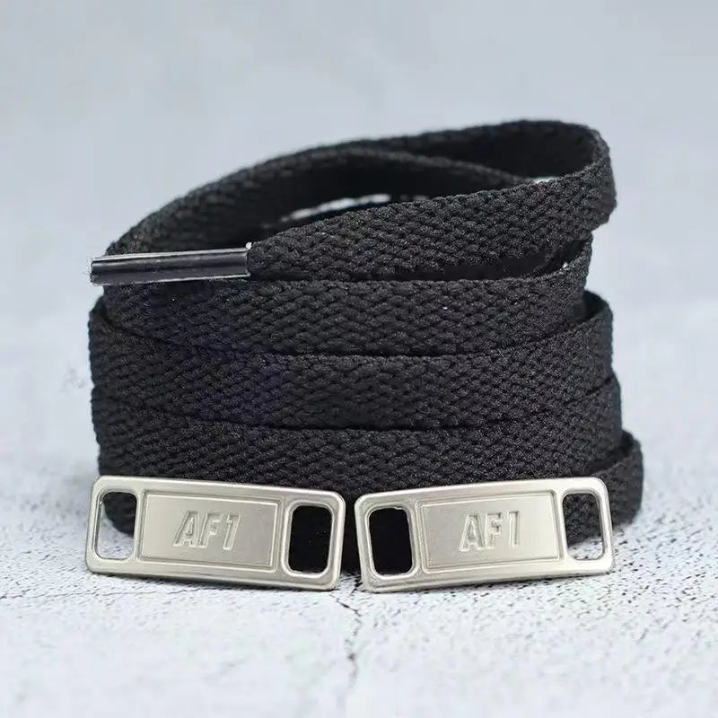 4Pcs AF1 Shoelaces Black White Flat laces and Shoe Decoration Suit Sneaker Shoelace Air Force one Shoes Accessories