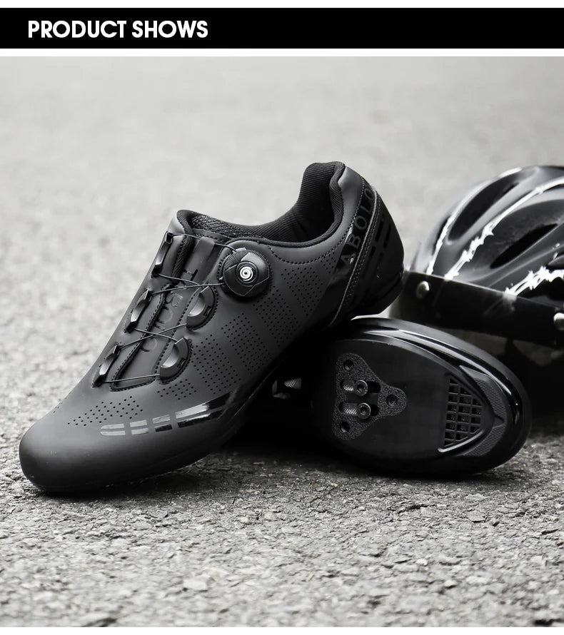 Men's Cycling Shoes Road Bike Shoes Self-locking Cleats Speed Cycling Sneakers Outdoor Racing Route Athletic Bicycle Footwear