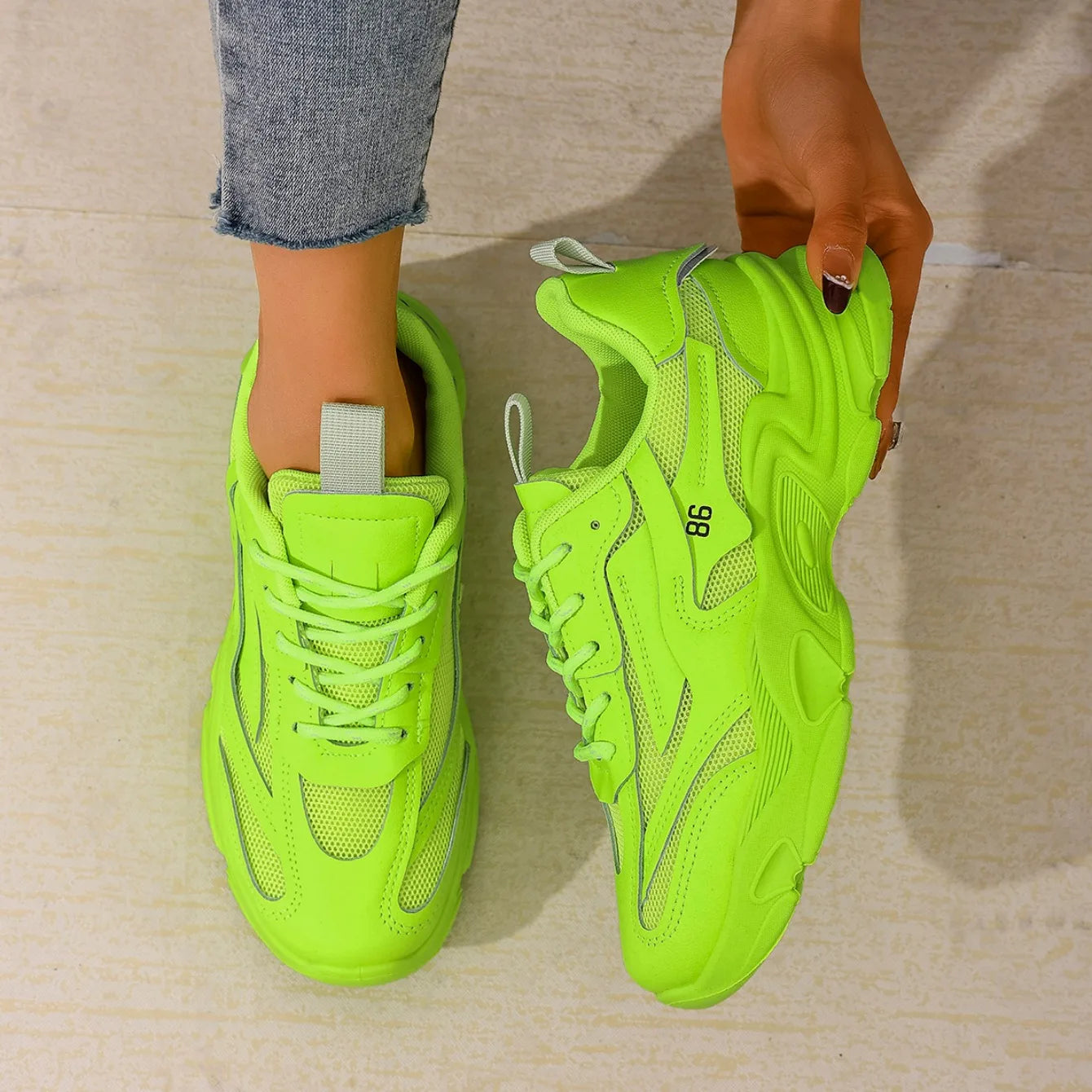 Women Sneakers 2024 New Fashion Chunky Outdoor Tennis Sneakers Women  Platform Comfortable Lightweight Designer Shoes Women