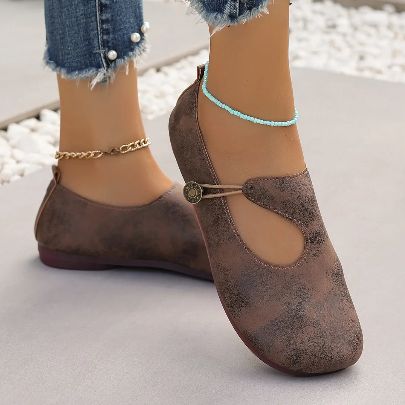 Women Sneakers 2024 New Retro Leisure Leather Shoes for Women Comfortable Slip-proof Breathable Round-headed Sneakers Women