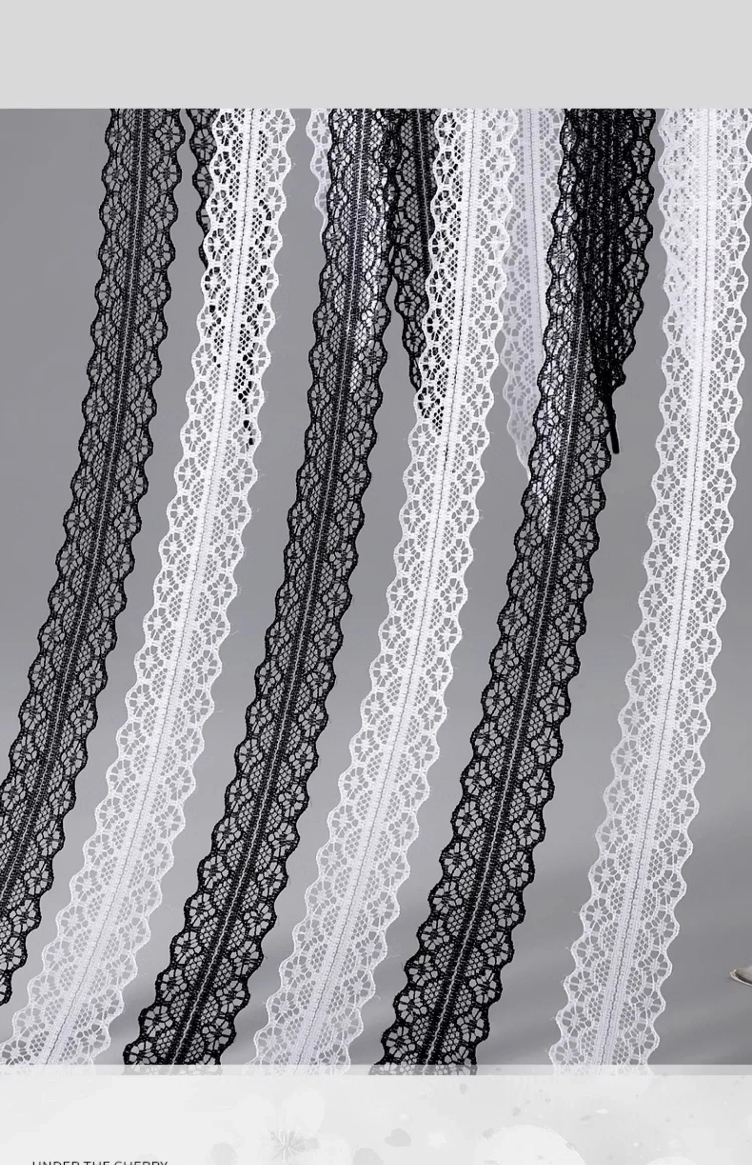 Fancy Lace 2.9CM Width Flat Shoelace for Sneakers Shoelaces for Women Casual Shoes Black White Shoe Laces Accessorices