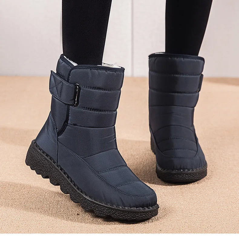 Women Boots 2024 Winter Shoes Woman Waterproof Snow Boots Winter Warm Fur Botas Mujer Korea Style Black Ankle Boots For Women