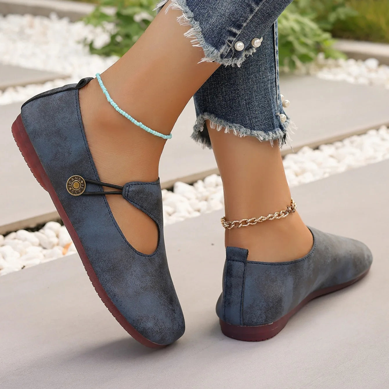 Women Sneakers 2024 New Retro Leisure Leather Shoes for Women Comfortable Slip-proof Breathable Round-headed Sneakers Women
