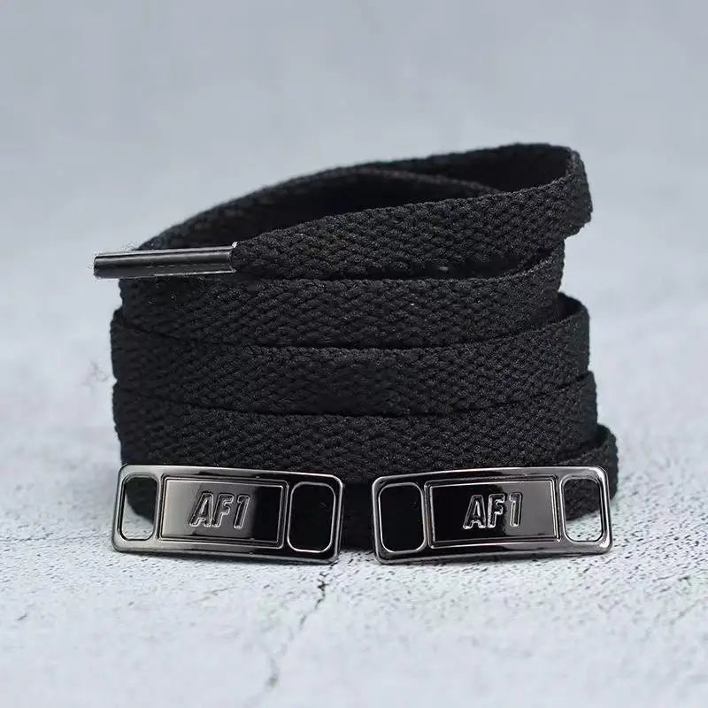 4Pcs AF1 Shoelaces Black White Flat laces and Shoe Decoration Suit Sneaker Shoelace Air Force one Shoes Accessories