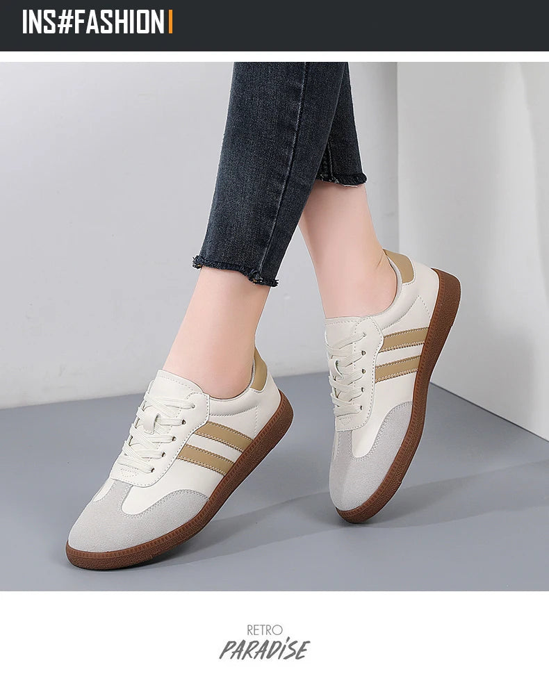 2024 Women Sneakers Fashion Shoes Spring Trend Casual Flats Female New Fashion Comfort White Vulcanized Platform Shoes for Women