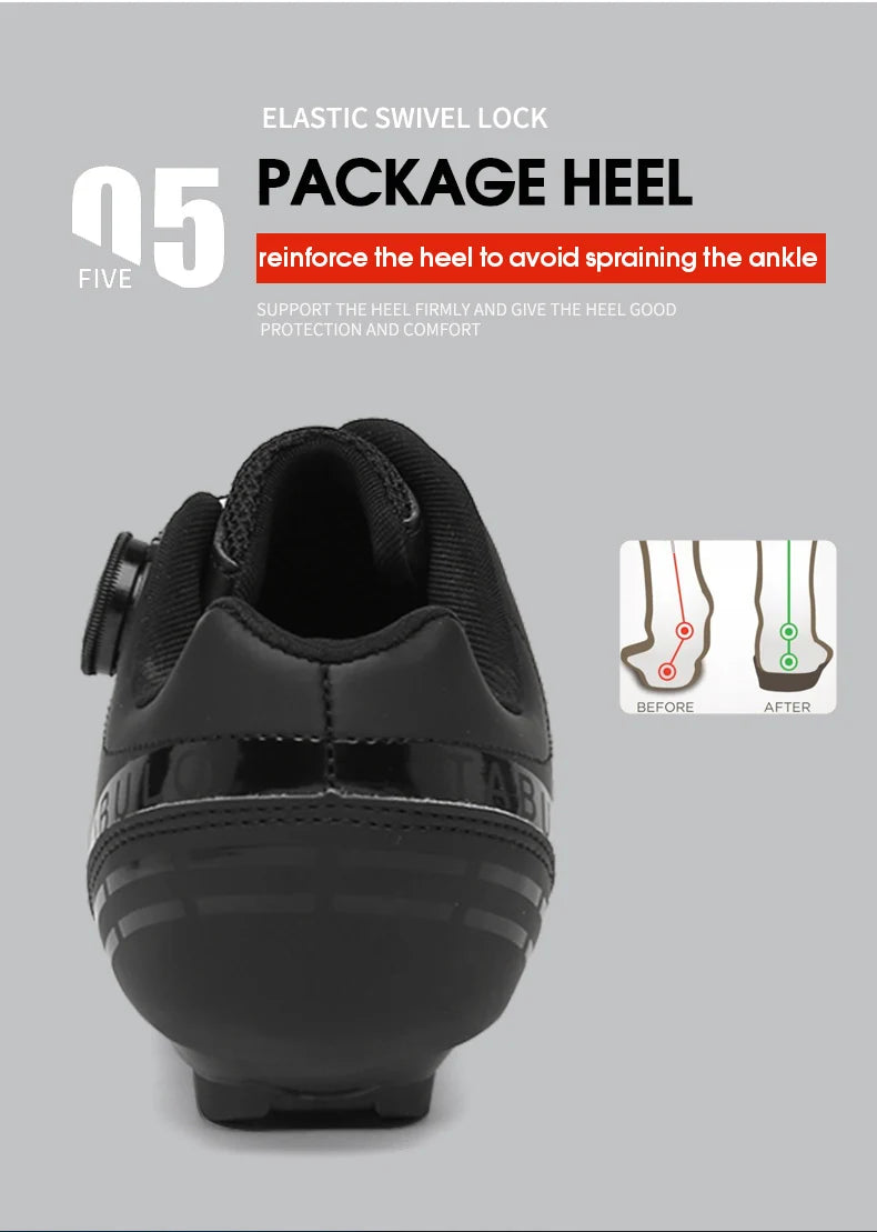 Men's Cycling Shoes Road Bike Shoes Self-locking Cleats Speed Cycling Sneakers Outdoor Racing Route Athletic Bicycle Footwear
