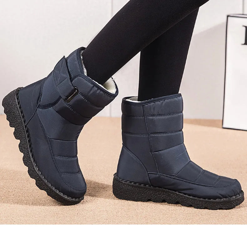 Women Boots 2024 Winter Shoes Woman Waterproof Snow Boots Winter Warm Fur Botas Mujer Korea Style Black Ankle Boots For Women