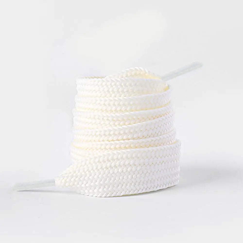 1 Pair Shoelaces Flat Thicken Weave Craft Off 2cm Wide Black White Shoe Laces High-top Sneaker Canvas Shoelace Accessories