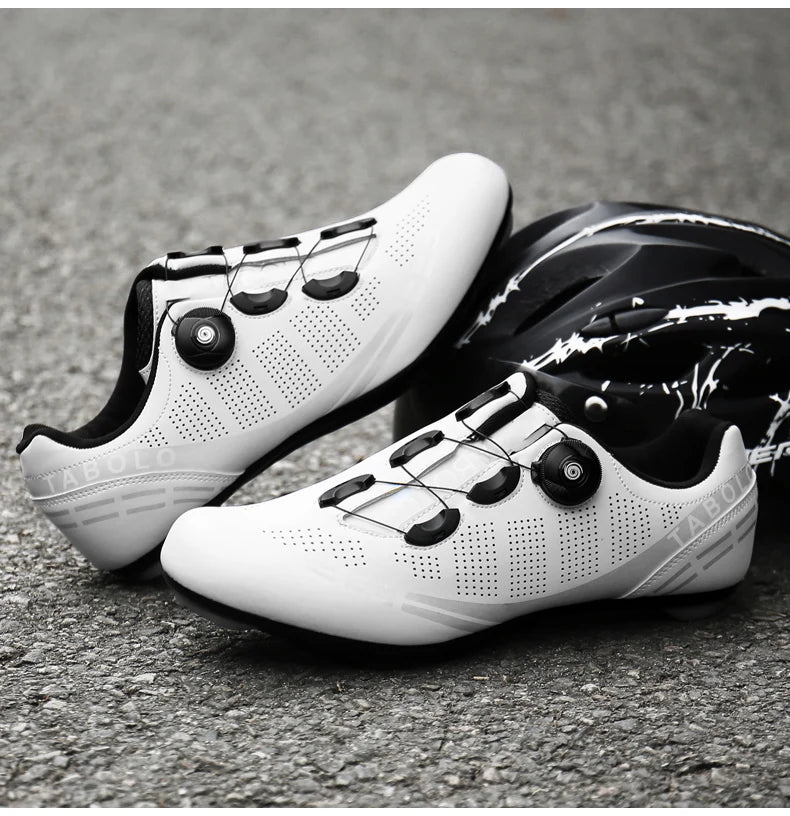 Men's Cycling Shoes Road Bike Shoes Self-locking Cleats Speed Cycling Sneakers Outdoor Racing Route Athletic Bicycle Footwear