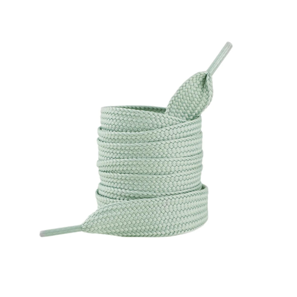 1 Pair Shoelaces Flat Thicken Weave Craft Off 2cm Wide Black White Shoe Laces High-top Sneaker Canvas Shoelace Accessories