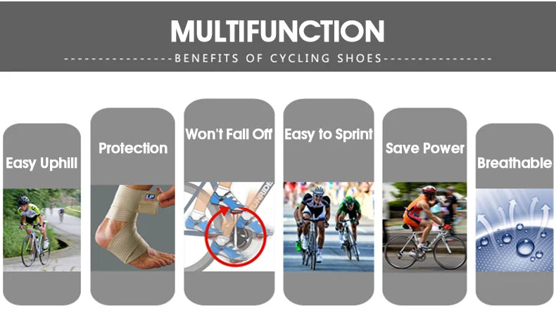 Men's Cycling Shoes Road Bike Shoes Self-locking Cleats Speed Cycling Sneakers Outdoor Racing Route Athletic Bicycle Footwear