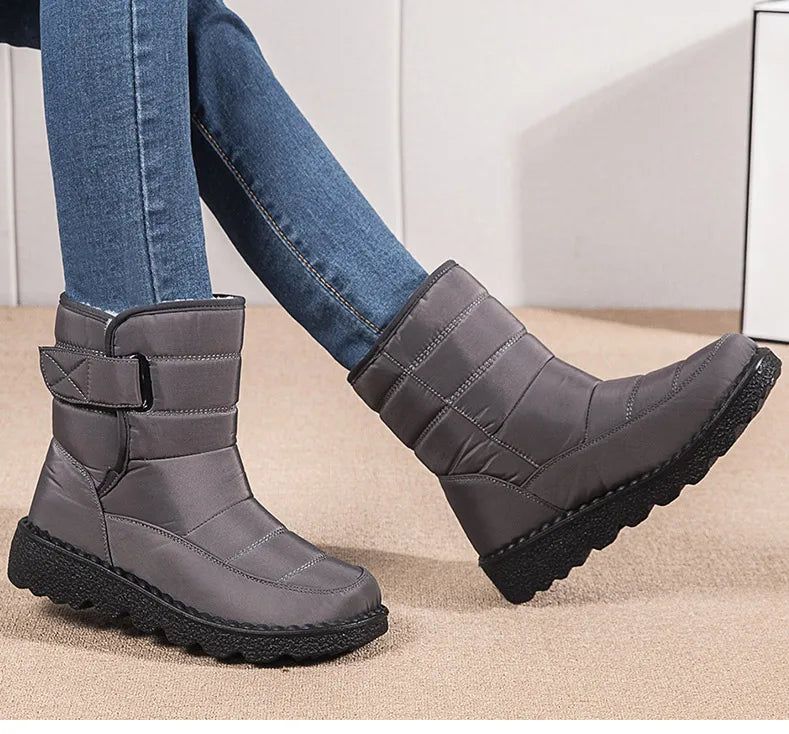 Women Boots 2024 Winter Shoes Woman Waterproof Snow Boots Winter Warm Fur Botas Mujer Korea Style Black Ankle Boots For Women