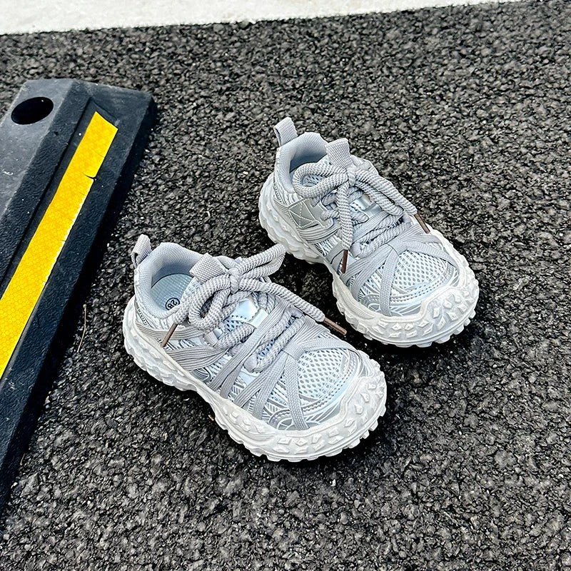 2024 Children Sneakers for Girls Autumn New Fashion Korean Style Soft Bottom Anti-slippery Versatile Chic Casual Outside Shoes