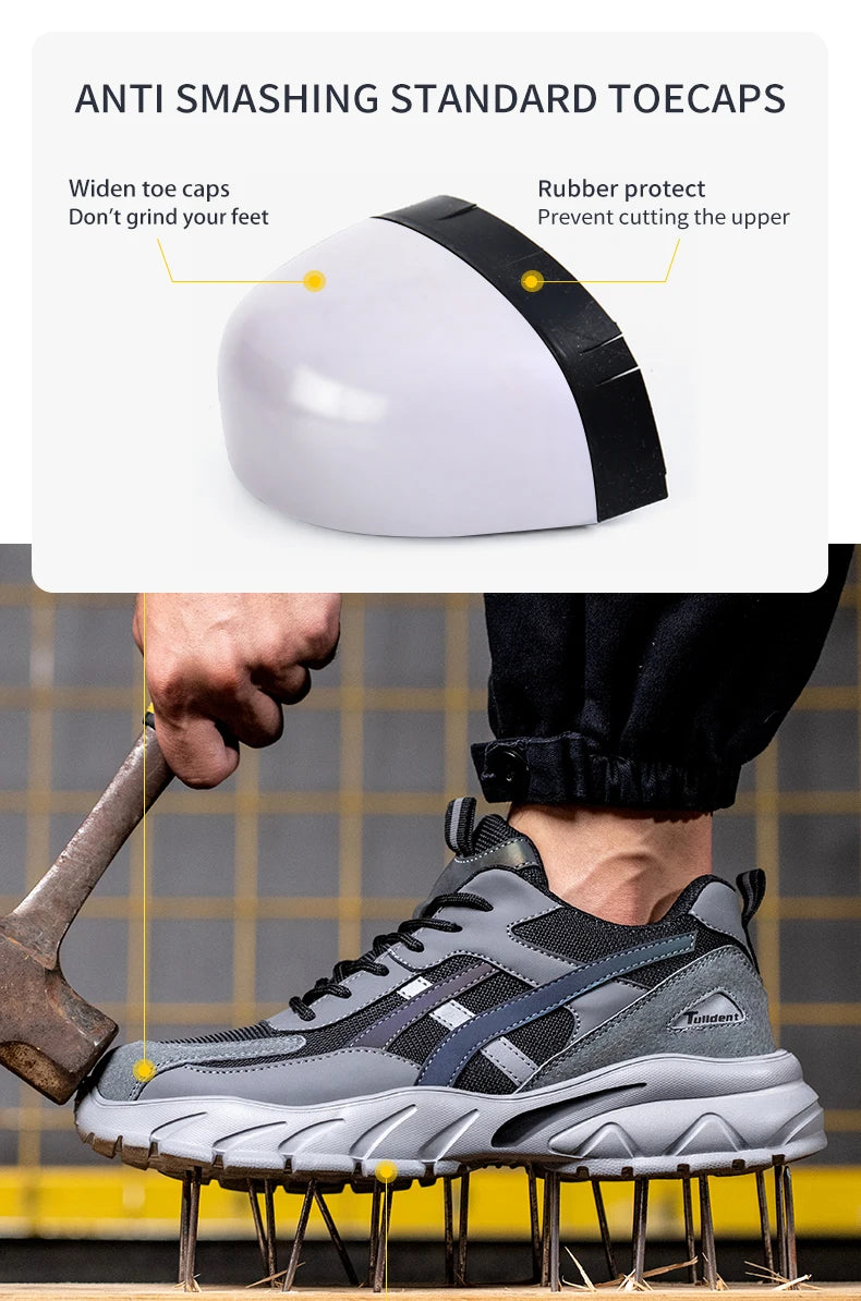 Safety Shoes Men New Steel Toe Men's Work Shoes Puncture Proof Work Sneaker Male Protective Footwear Work Man Boots Safety Boots