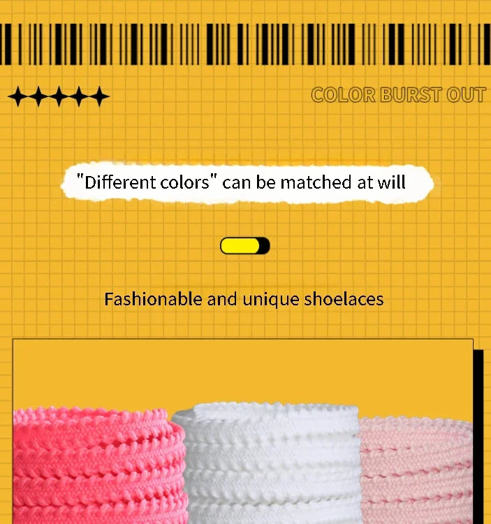 Fashion Rope Shoelace for Shoes New Casual Sneakers tennis Shoe Laces Flat Shoelaces 120/140/160CM Shoes Accessories 1Pair