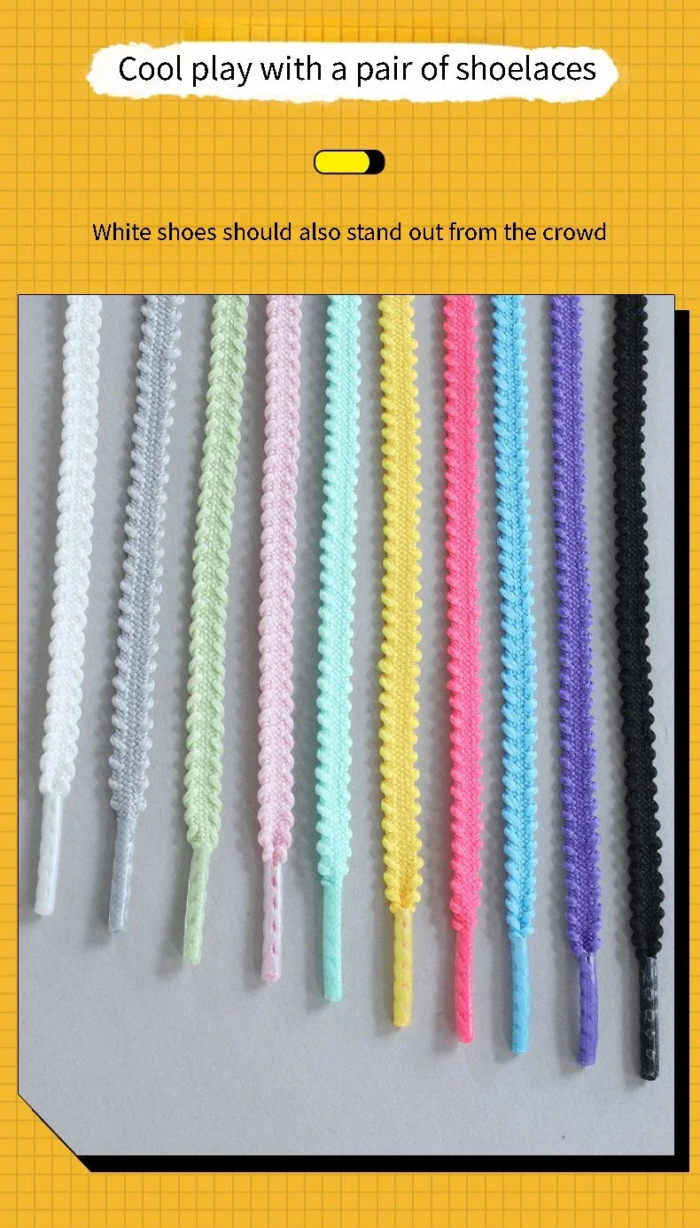 Fashion Rope Shoelace for Shoes New Casual Sneakers tennis Shoe Laces Flat Shoelaces 120/140/160CM Shoes Accessories 1Pair