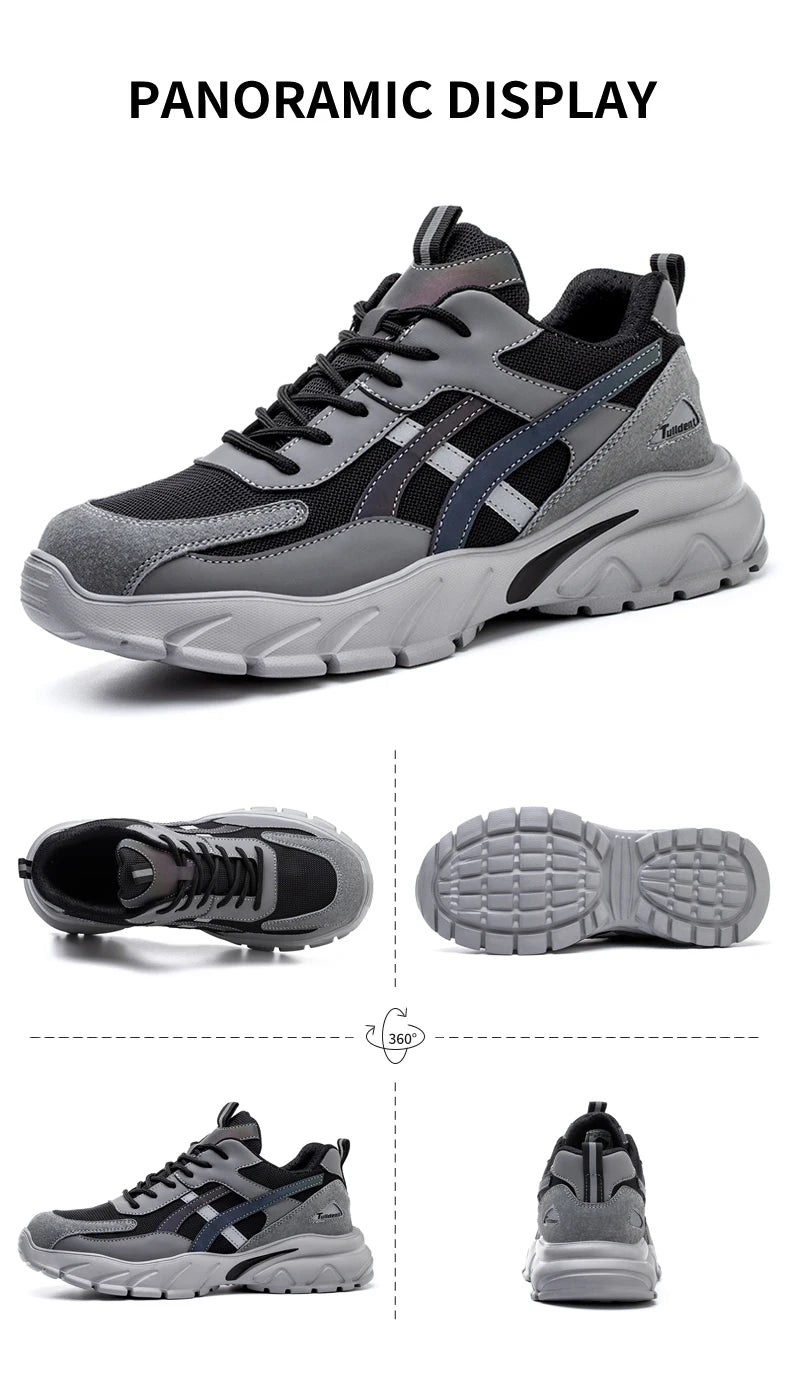 Safety Shoes Men New Steel Toe Men's Work Shoes Puncture Proof Work Sneaker Male Protective Footwear Work Man Boots Safety Boots