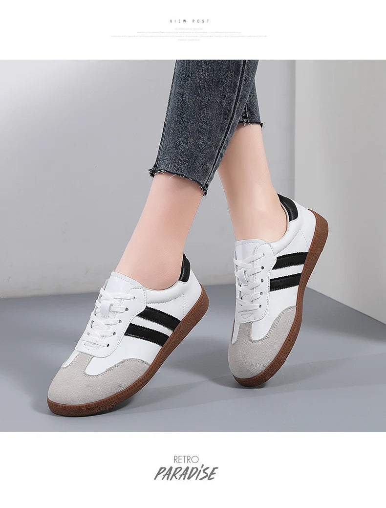 2024 Women Sneakers Fashion Shoes Spring Trend Casual Flats Female New Fashion Comfort White Vulcanized Platform Shoes for Women