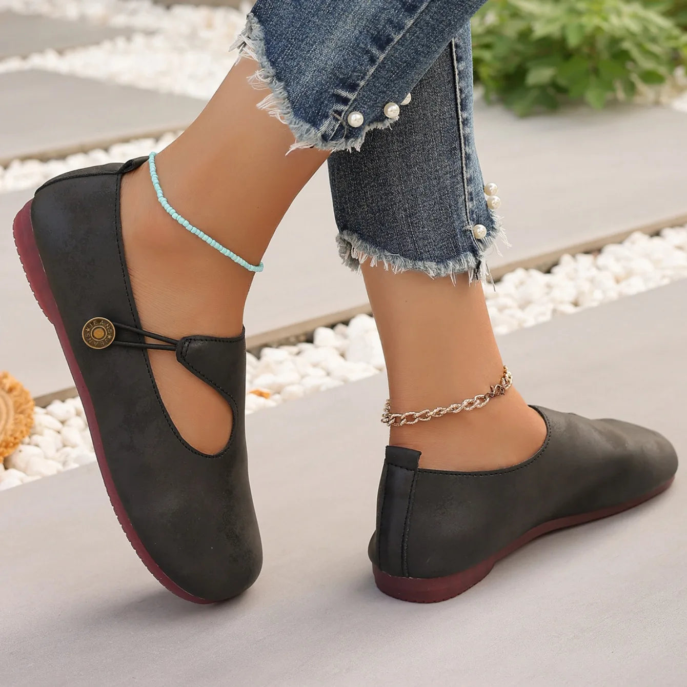Women Sneakers 2024 New Retro Leisure Leather Shoes for Women Comfortable Slip-proof Breathable Round-headed Sneakers Women