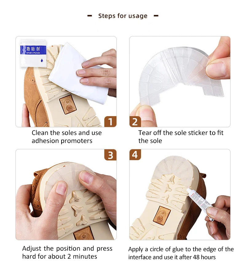 1Pair Wear-resistant Outsole Shoes Protector for Sneakers Men Shoe Repair Anti-Slip Self-Adhesive Rubber Sole Sports Shoes Patch