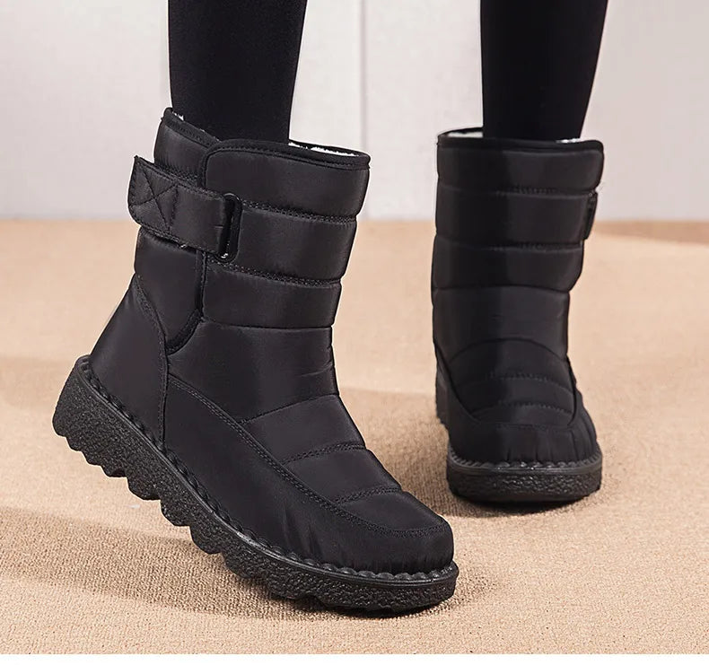 Women Boots 2024 Winter Shoes Woman Waterproof Snow Boots Winter Warm Fur Botas Mujer Korea Style Black Ankle Boots For Women