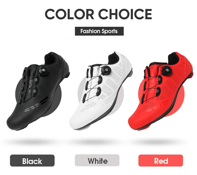 Men's Cycling Shoes Road Bike Shoes Self-locking Cleats Speed Cycling Sneakers Outdoor Racing Route Athletic Bicycle Footwear