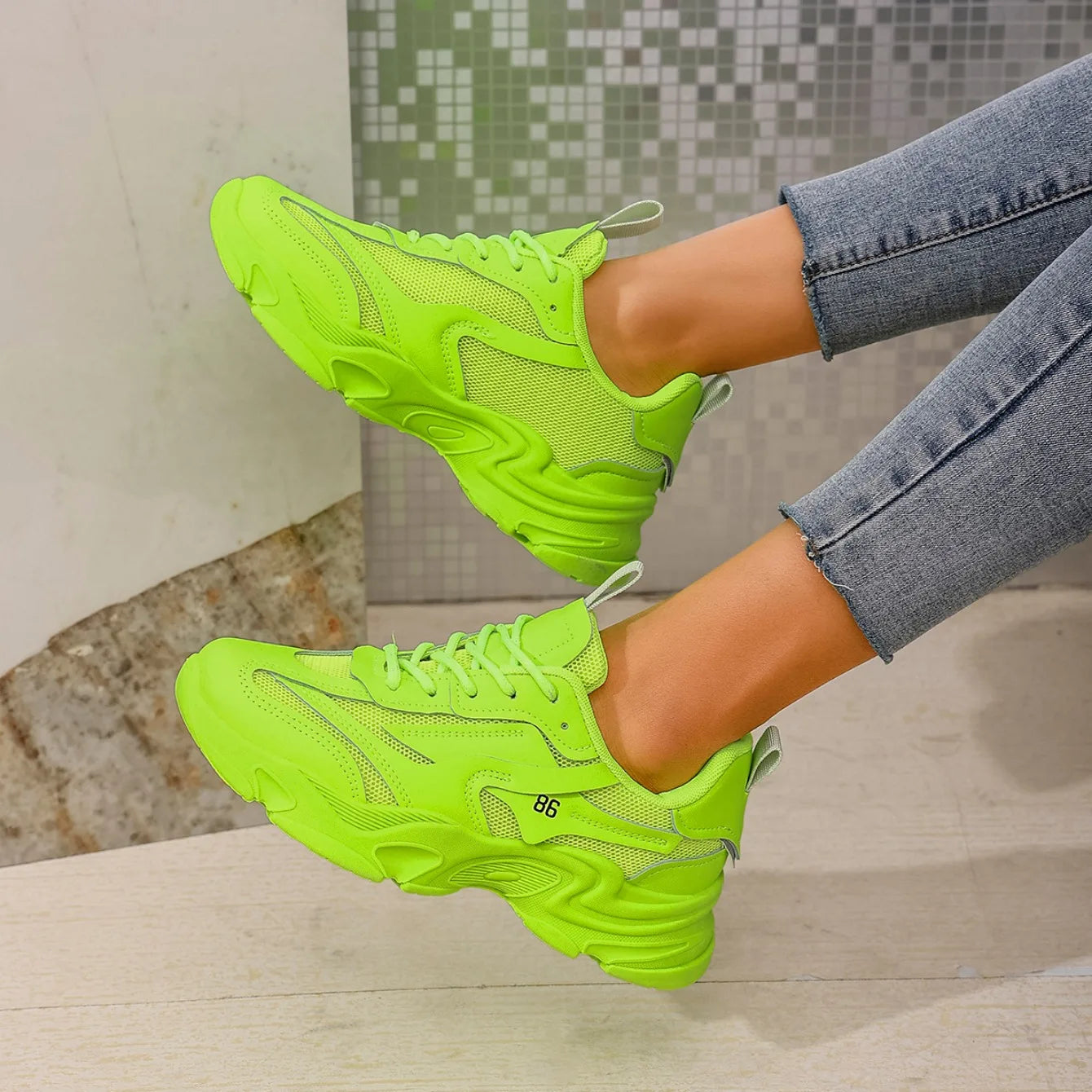 Women Sneakers 2024 New Fashion Chunky Outdoor Tennis Sneakers Women  Platform Comfortable Lightweight Designer Shoes Women