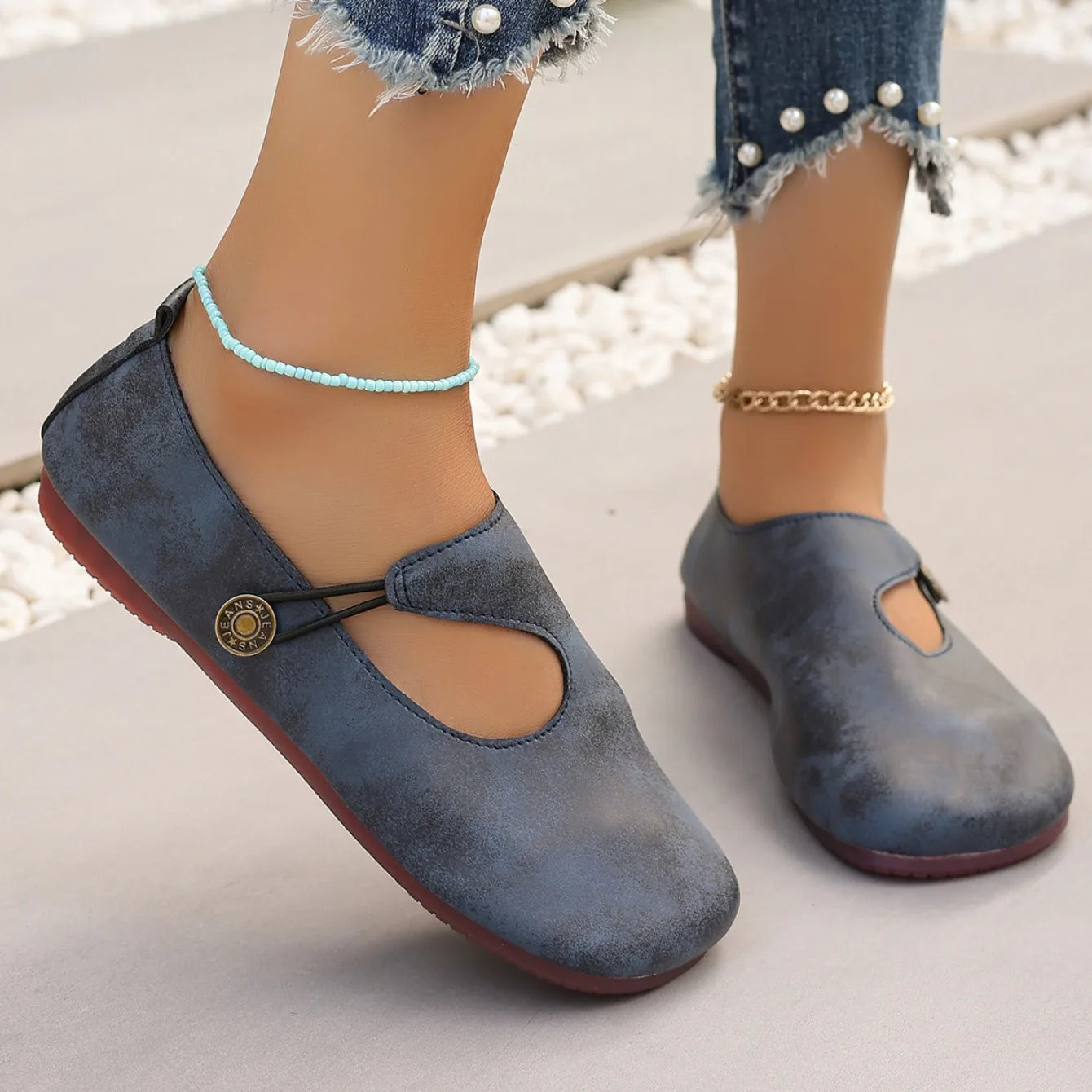 Women Sneakers 2024 New Retro Leisure Leather Shoes for Women Comfortable Slip-proof Breathable Round-headed Sneakers Women